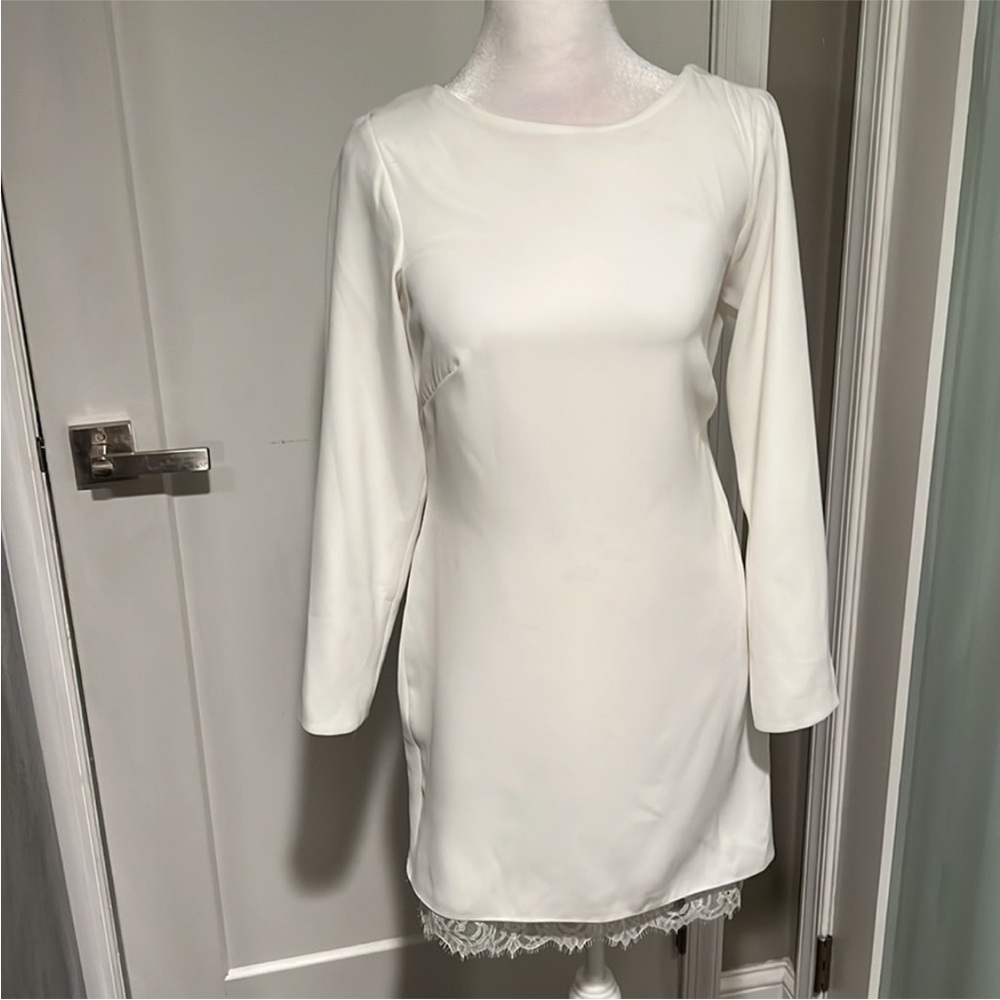 Sachin & Babi Cameron Lace-Trim Stretch Crepe Minidress Size 10 NWT - Picture 3 of 5